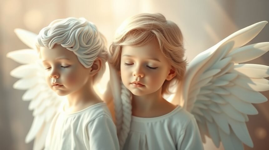 Îngeri pentru băieți și fete, simboluri spirituale și sacre