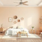 Cameră de copil decorată conform principiilor Feng Shui, cu nuanțe pastel.