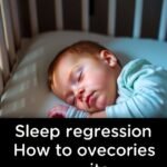 Bebeluș care doarme liniștit în pătuțul său