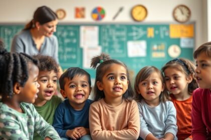 Copii care învață să-și exprime emoțiile într-un mediu educațional