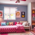 Camera copilului decorată pentru creativitate și odihnă